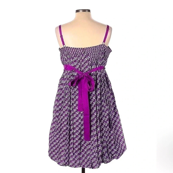 Gianni Bini | Violet & Grey Silk Blend Cocktail Dress Size 12 Large L - Picture 2 of 2